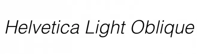 Helvetica Light Oblique  font caratteri gratis