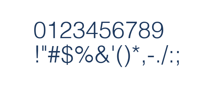 Helvetica Light Other Characters