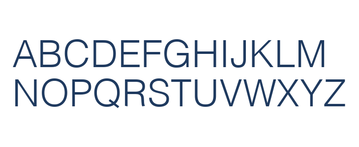 Helvetica Light Uppercase