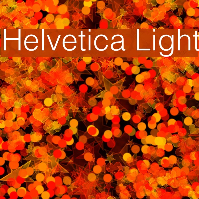 Helvetica Light Example 2