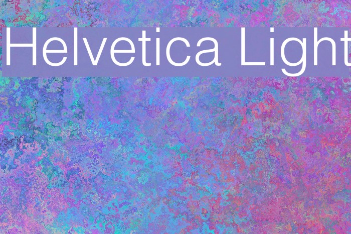 Helvetica Light Example 3