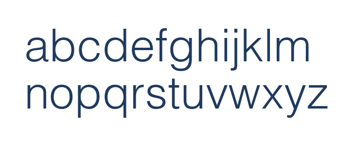 Helvetica Light Lowercase