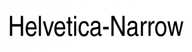 Helvetica-Narrow  Frei Schriftart Herunterladen
