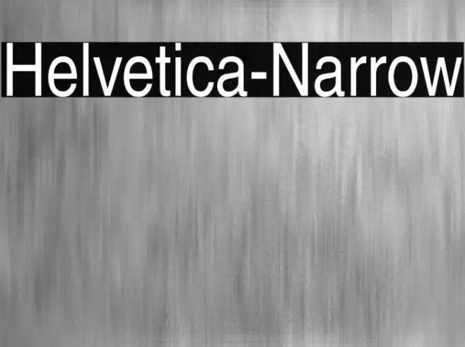 Helvetica-Narrow Font examples