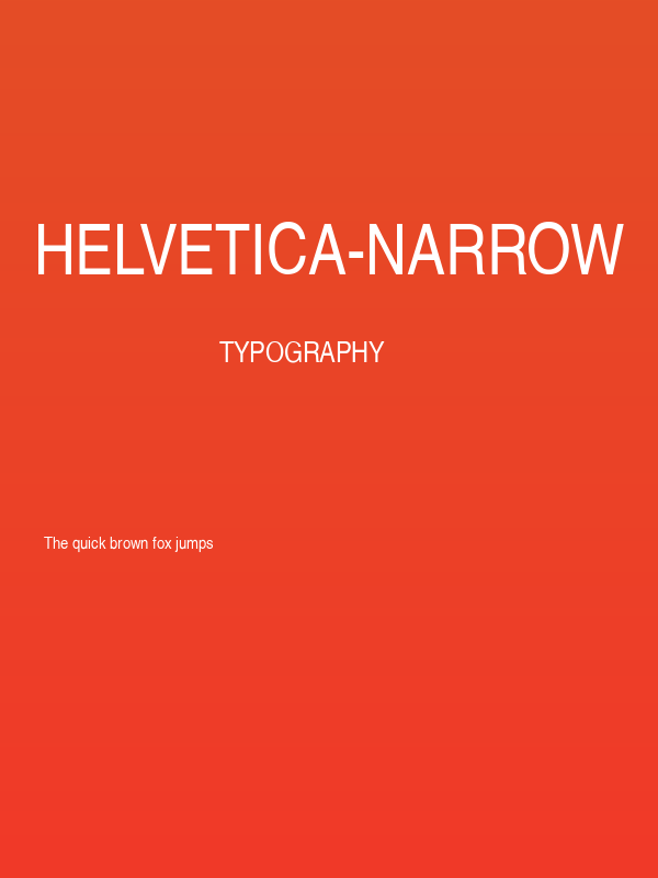 Helvetica-Narrow Poster
