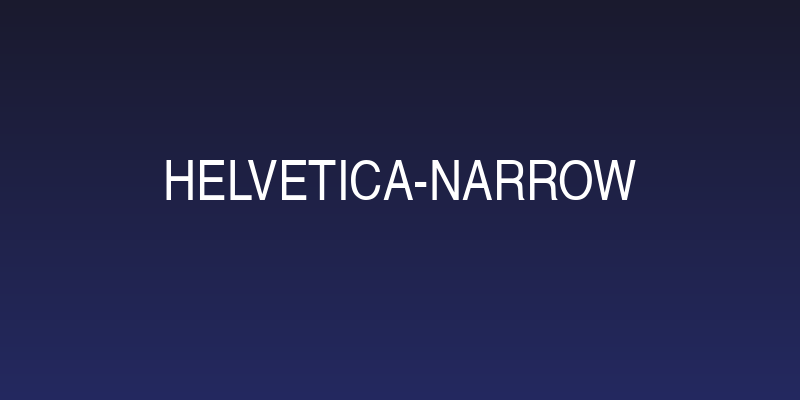 Helvetica-Narrow Social Header