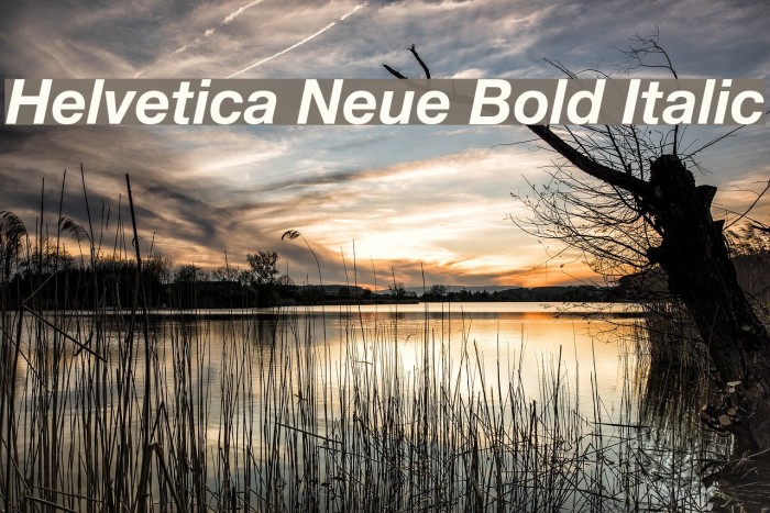 Helvetica Neue Bold Italic Example 1