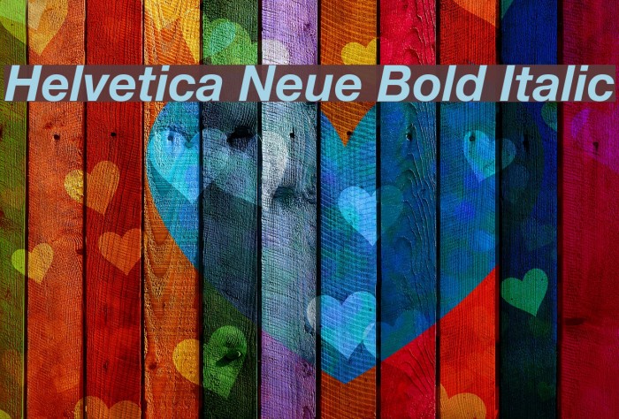 Helvetica Neue Bold Italic Example 2