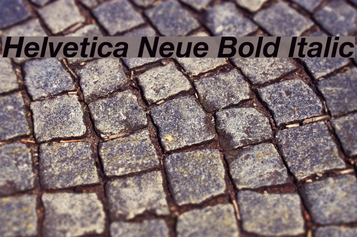 Helvetica Neue Bold Italic Example 3