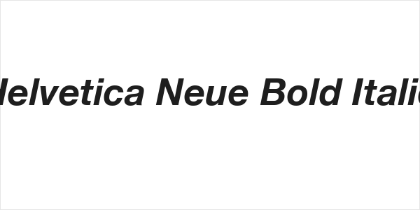 Helvetica Neue Bold Italic Logo