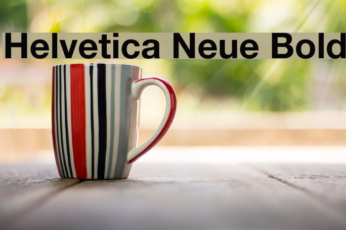 Helvetica Neue Bold Example 1