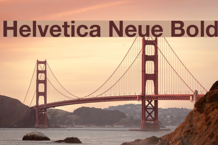 Helvetica Neue Bold Example 2