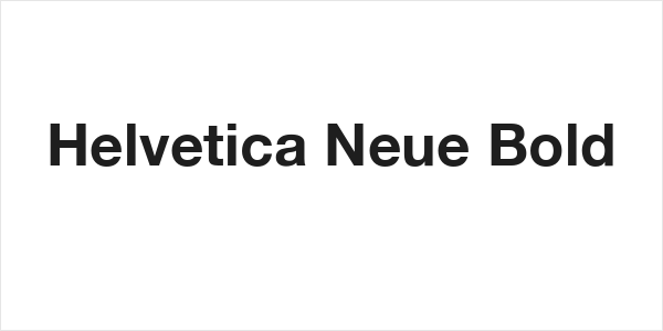 Helvetica Neue Bold Logo