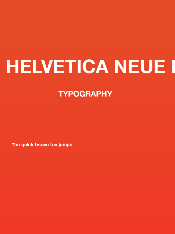 Helvetica Neue Bold Poster