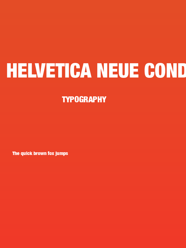 Helvetica Neue Condensed Black Poster