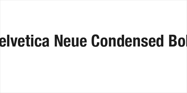 Helvetica Neue Condensed Bold Logo