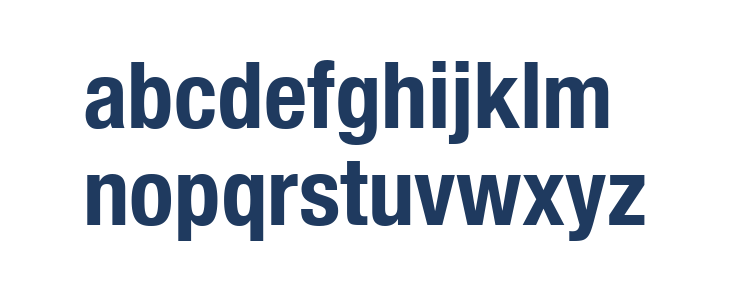 Helvetica Neue Condensed Bold Lowercase
