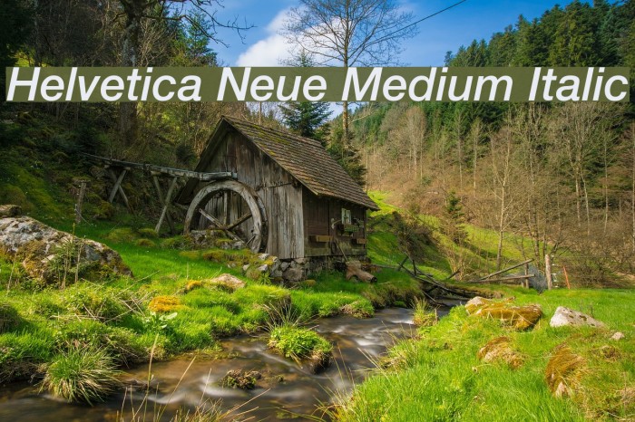 Helvetica Neue Medium Italic Example 3
