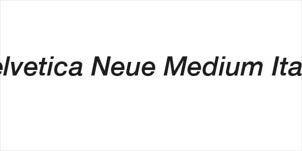 Helvetica Neue Medium Italic Logo