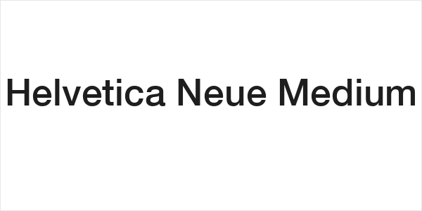 Helvetica Neue Medium Logo