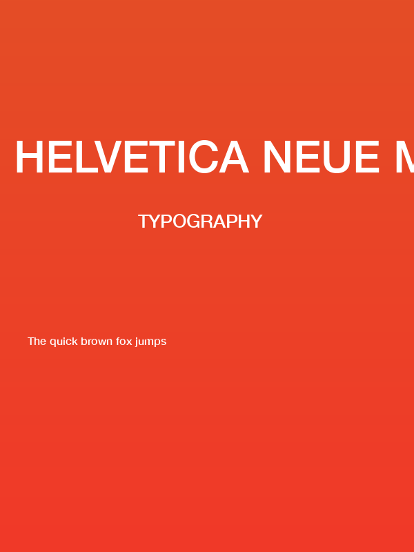 Helvetica Neue Medium Poster