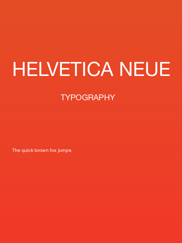 Helvetica Neue Poster