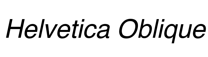 Helvetica Oblique  Frei Schriftart Herunterladen