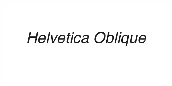 Helvetica Oblique Logo