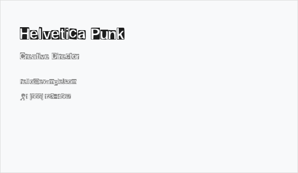 Helvetica Punk Business Card