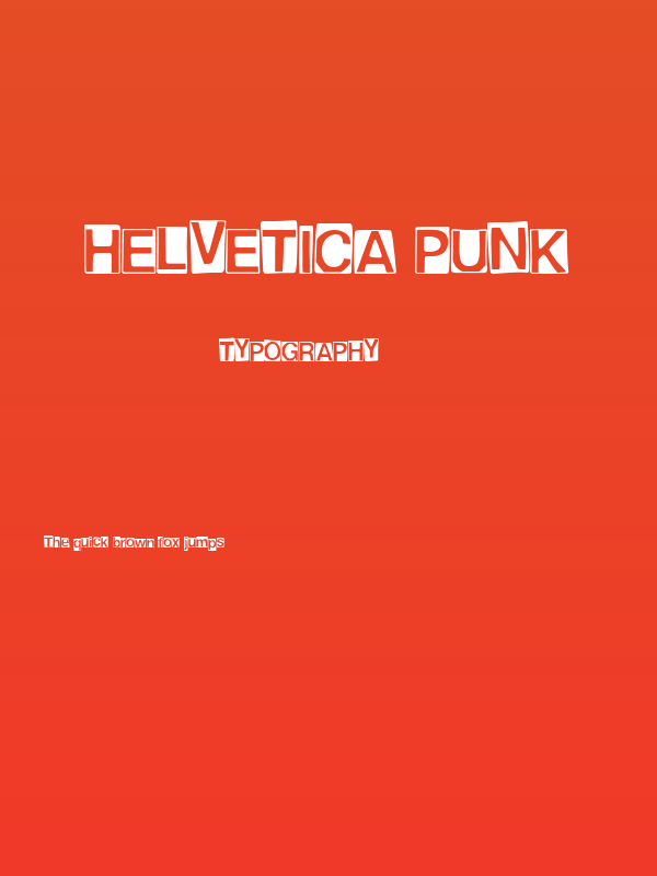 Helvetica Punk Poster
