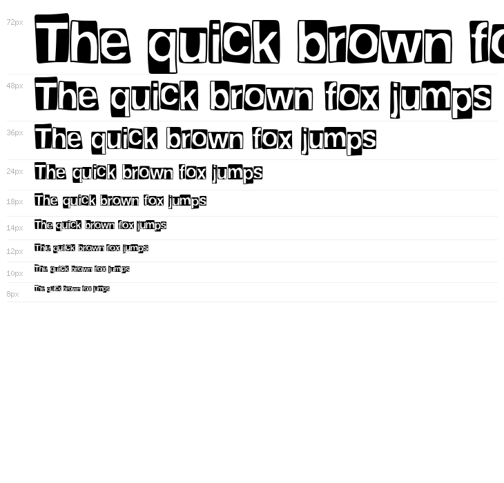 Helvetica Punk Waterfall
