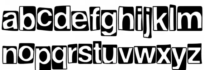 Helvetica Punk Schriftart Kleinbuchstaben
