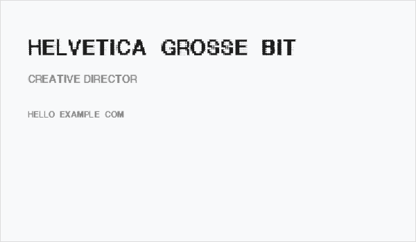 Helvetica-grosse-bit Business Card