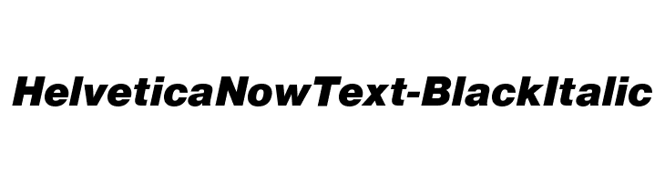 HelveticaNowText-BlackItalic Polices