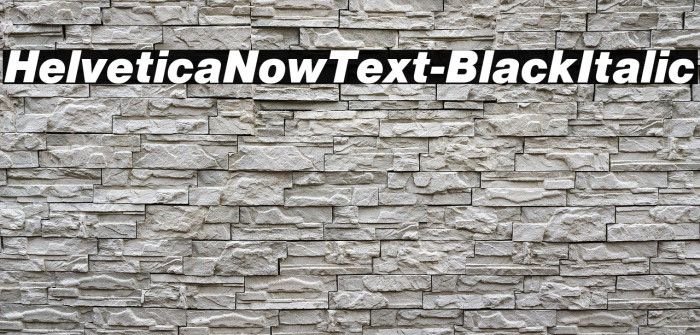 HelveticaNowText-BlackItalic Font examples
