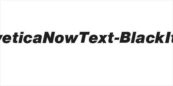 HelveticaNowText-BlackItalic Logo