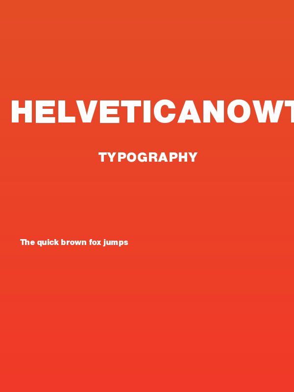 HelveticaNowText-Black Poster