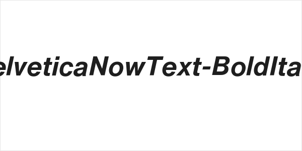 HelveticaNowText-BoldItalic Logo