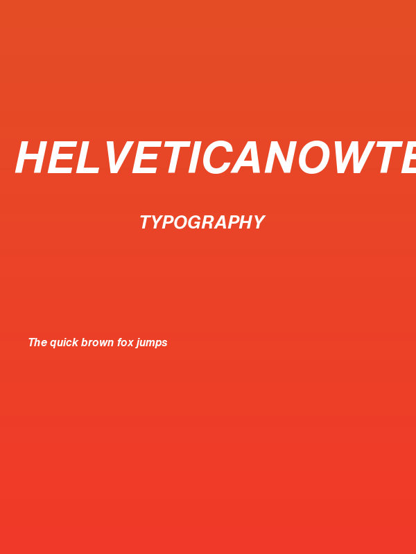 HelveticaNowText-BoldItalic Poster