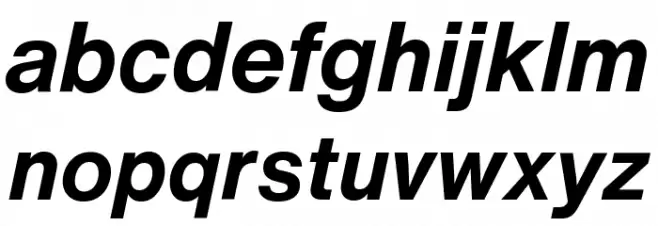 HelveticaNowText-BoldItalic 字体 小写