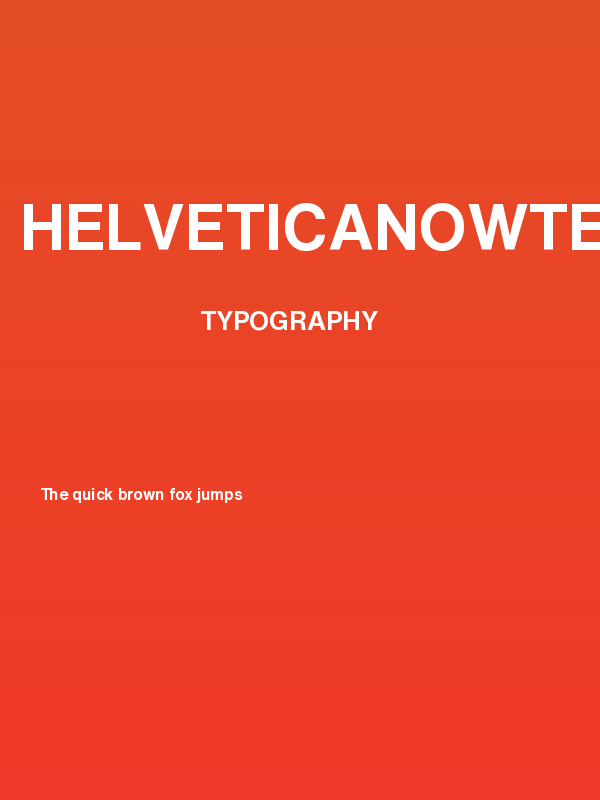 HelveticaNowText-Bold Poster