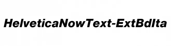 HelveticaNowText-ExtBdIta  font caratteri gratis