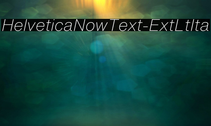 HelveticaNowText-ExtLtIta Font examples