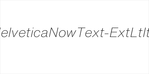 HelveticaNowText-ExtLtIta Logo