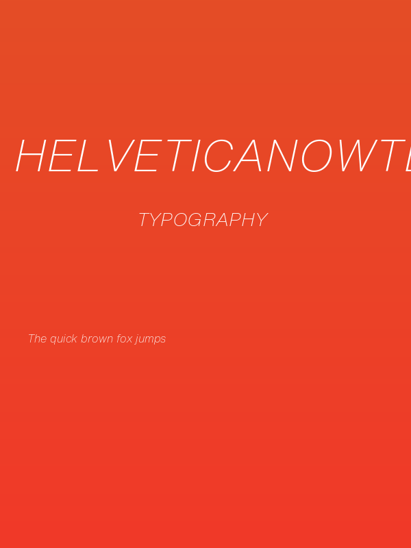 HelveticaNowText-ExtLtIta Poster