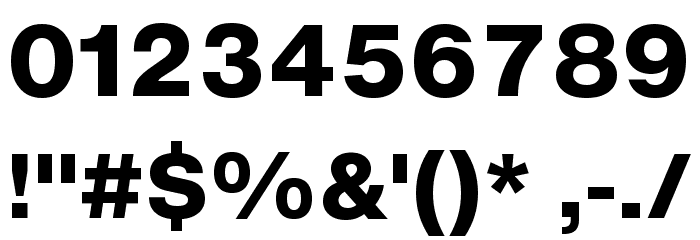 HelveticaNowText-ExtraBold Font OTHER CHARS