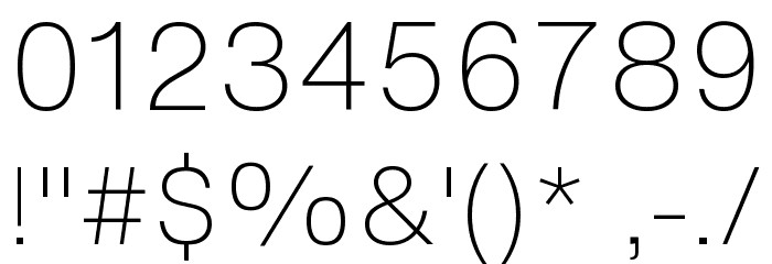 HelveticaNowText-ExtraLight Font OTHER CHARS