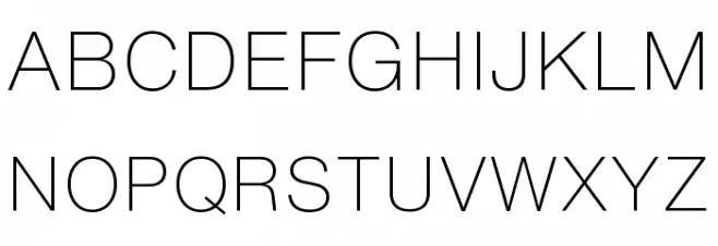 HelveticaNowText-ExtraLight Polices MAJUSCULES