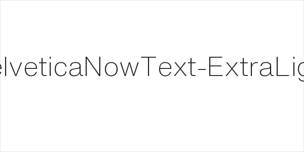 HelveticaNowText-ExtraLight Logo