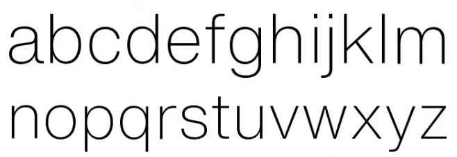 HelveticaNowText-ExtraLight 字体 小写